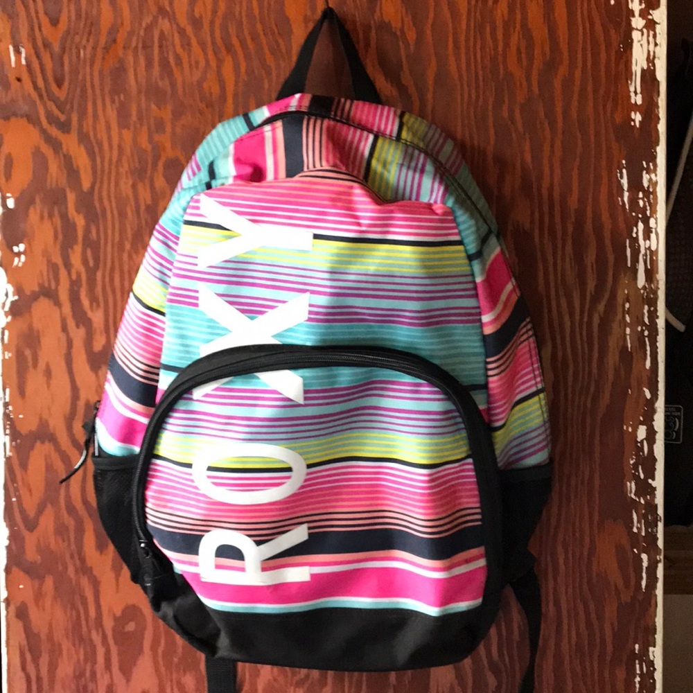 Striped Roxy Backpack